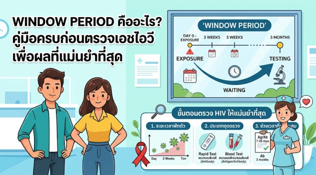 Window Period คืออะไร คู่มือครบก่อนตรวจเอชไอวีเพื่อผลที่แม่นยำที่สุด